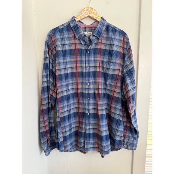 Tommy Bahama Men's Plaid Button Front | Size XL - Picture 1 of 5